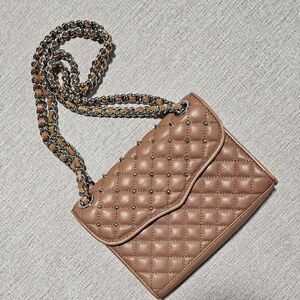 Rebecca Minkoff Quilted Tan Chain Shoulder Bag